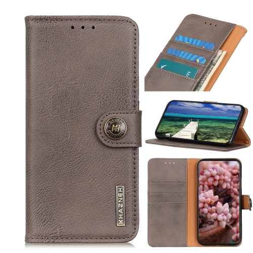 

For Xiaomi Mi 11 Ultra KHAZNEH Cowhide Texture Horizontal Flip Leather Case with Holder & Card Slots & Wallet(Khaki)