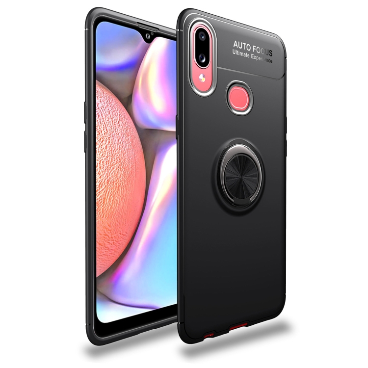 

For Galaxy A10s Lenuo Shockproof TPU Case with Invisible Holder(Black)