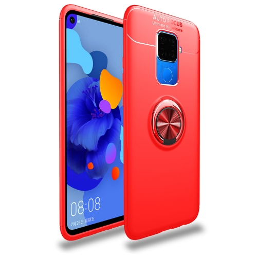

For Huawei Mate 30 Lite Lenuo Shockproof TPU Case with Invisible Holder(Red)