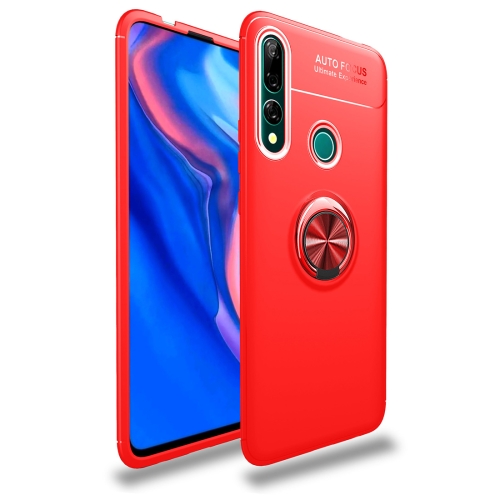 

For Huawei Y9 Prime (2019) Lenuo Shockproof TPU Case with Invisible Holder(Red)