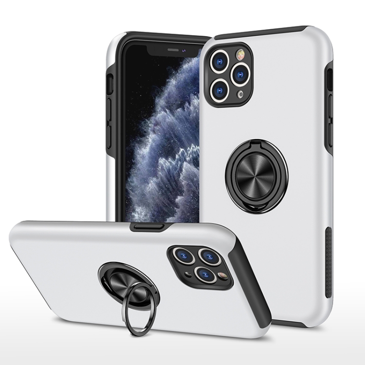 

PC + TPU Shockproof Magnetic Protective Case with Invisible Ring Holder For iPhone 11 Pro Max(Silver)