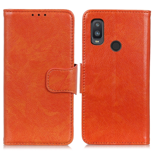 

For Alcatel 1L (2021) Nappa Texture Horizontal Flip Leather Case with Holder & Card Slots & Wallet(Orange)