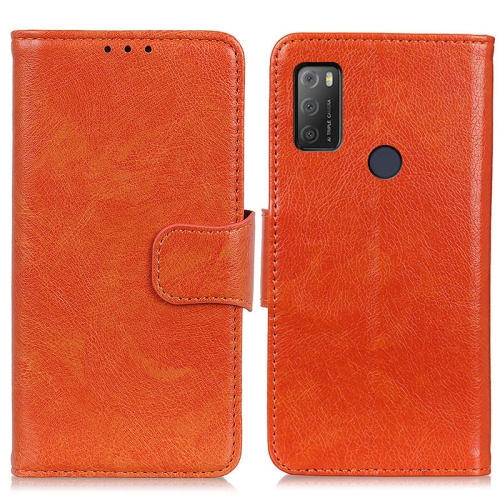 

For Alcatel 1S (2021) Nappa Texture Horizontal Flip Leather Case with Holder & Card Slots & Wallet(Orange)