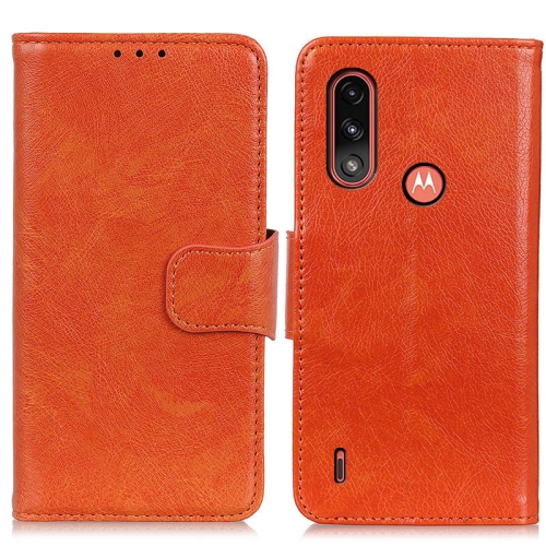 

For Motorola Moto E7 Power (2021) Nappa Texture Horizontal Flip Leather Case with Holder & Card Slots & Wallet(Orange)