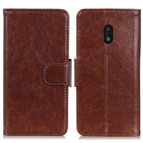 

For Nokia C1 Plus Nappa Texture Horizontal Flip Leather Case with Holder & Card Slots & Wallet(Brown)