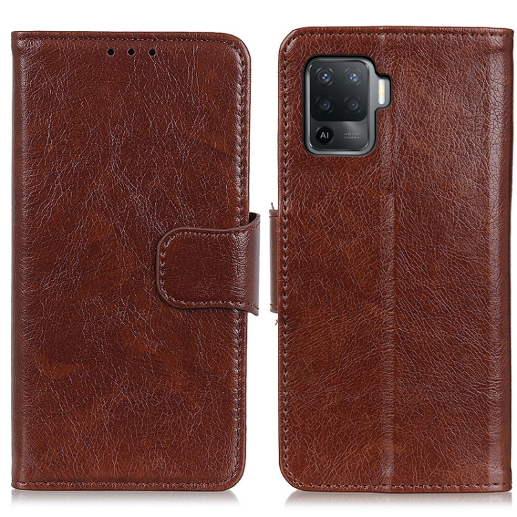 

For OPPO A94 / F19 Pro Nappa Texture Horizontal Flip Leather Case with Holder & Card Slots & Wallet(Brown)