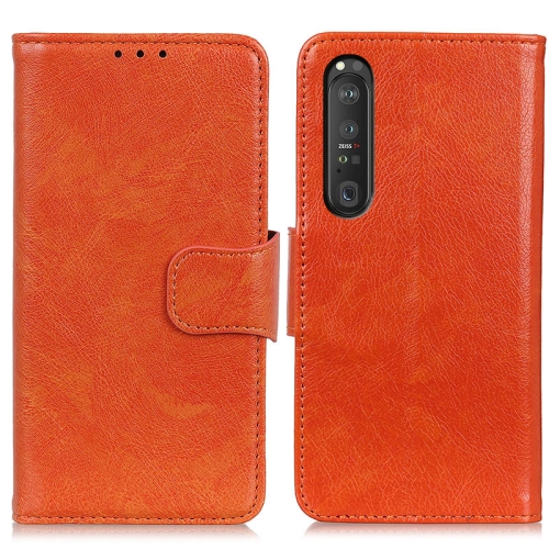 

For Sony Xperia 1 III Nappa Texture Horizontal Flip Leather Case with Holder & Card Slots & Wallet(Orange)