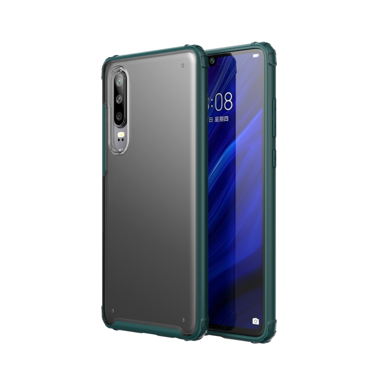 

For Huawei P30 Four-corner Shockproof TPU + PC Protective Case(Green)