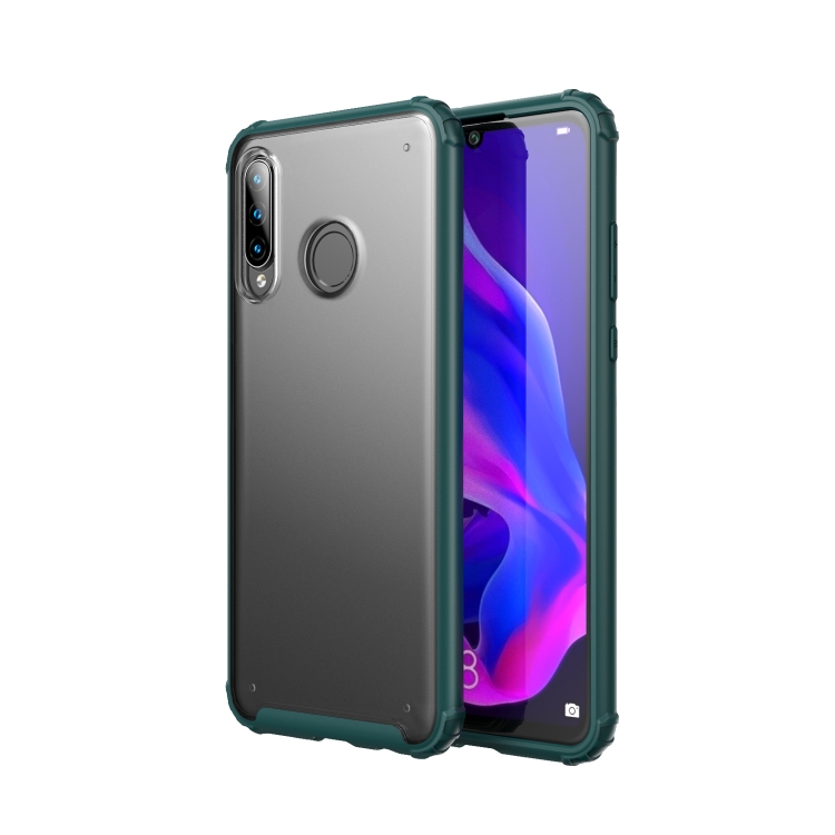

For Huawei P30 Lite Four-corner Shockproof TPU + PC Protective Case(Green)