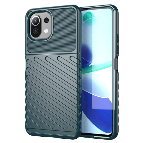 

For Xiaomi Mi 11 Lite Thunderbolt Shockproof TPU Protective Soft Case(Green)