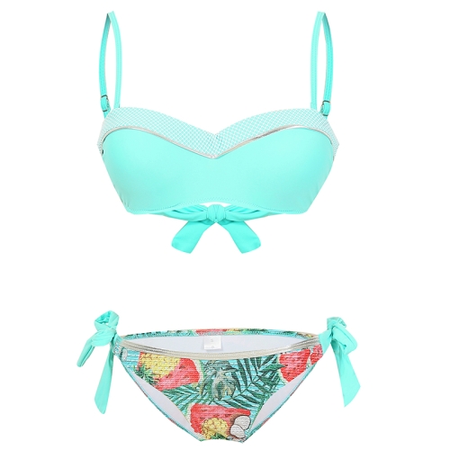 

Women Sexy Pattern Print Temptation Bikini, Size:S(Lake Green)