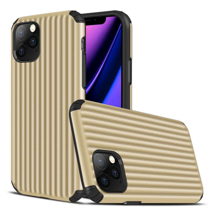 

For iPhone 11 Pro Travel Box Shape TPU + PC Protective Case(Gold)
