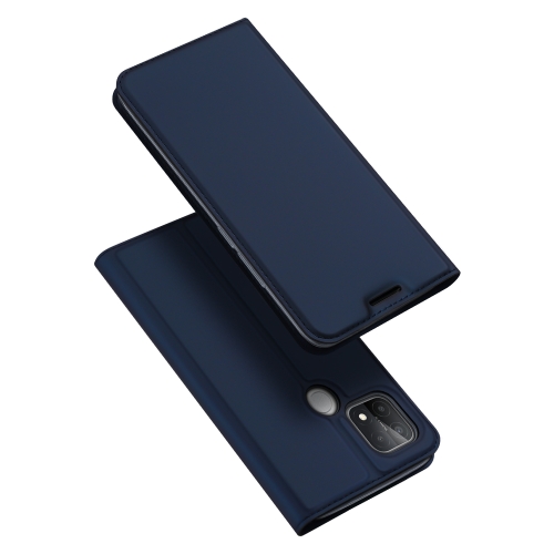 

For OPPO A15 DUX DUCIS Skin Pro Series Horizontal Flip PU + TPU Leather Case with Holder & Card Slots(Blue)
