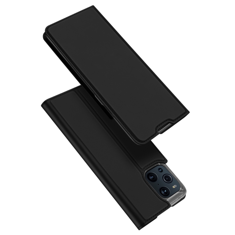 

For OPPO Find X3 DUX DUCIS Skin Pro Series Horizontal Flip PU + TPU Leather Case with Holder & Card Slots(Black)