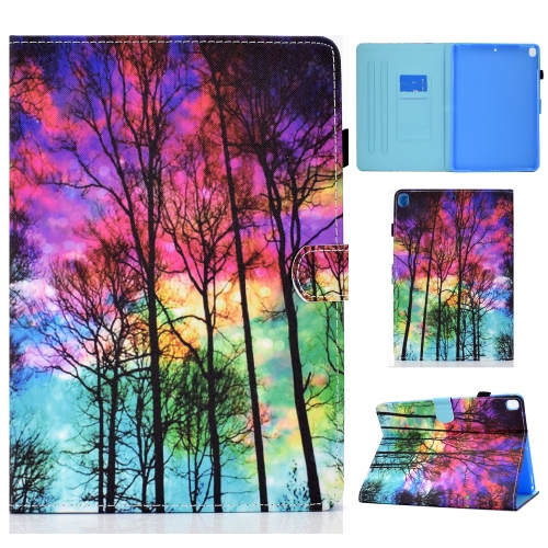 

Painted Pattern TPU Horizontal Flip Leather Protective Case For iPad 10.2 2021 / 2020 / 2019(Forest)