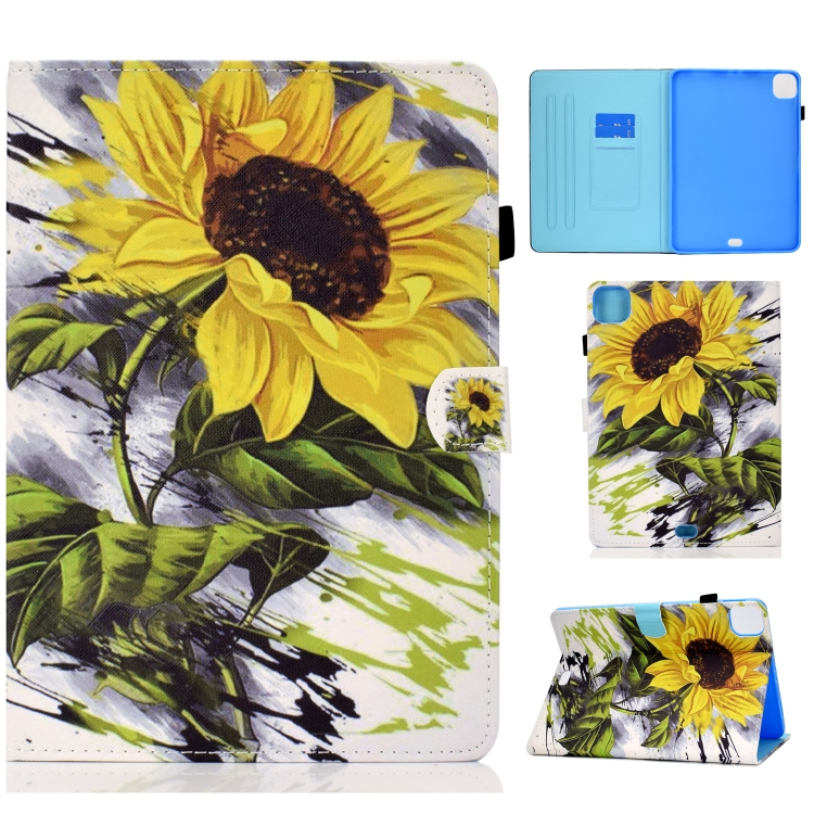 

Painted Pattern TPU Horizontal Flip Leather Protective Case For iPad Air (2020)(Sun Flower)