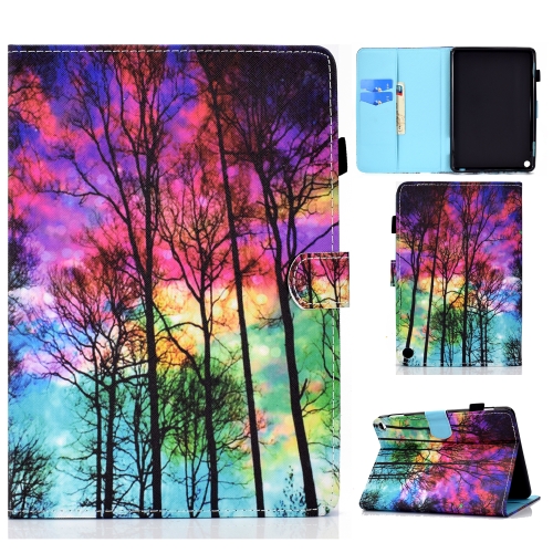 

Painted Pattern TPU Horizontal Flip Leather Protective Case For Kindle Fire HD 8 (2020)(Forest)