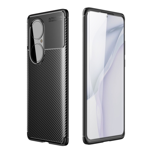 

For Huawei P50 Pro Carbon Fiber Texture Shockproof TPU Case(Black)