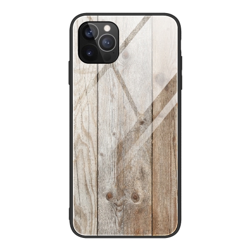 

Wood Grain Tempered Glass + TPU Shockproof Case For iPhone 12 / 12 Pro(M04)