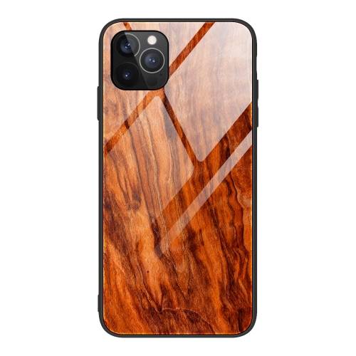 

Wood Grain Tempered Glass + TPU Shockproof Case For iPhone 12 / 12 Pro(M06)