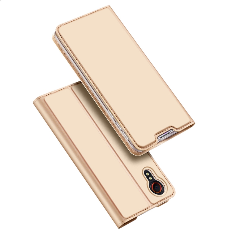 

For Samsung Galaxy Xcover 5 DUX DUCIS Skin Pro Series Horizontal Flip PU + TPU Leather Case with Holder & Card Slots(Gold)