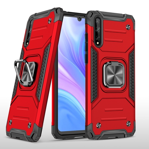 

For Huawei P Smart S / Enjoy 10S / Y8P Magnetic Armor Shockproof TPU + PC Case with Metal Ring Holder(Red)