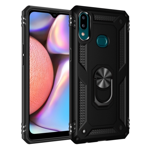 

For Galaxy A10s Armor Shockproof TPU + PC Protective Case with 360 Degree Rotation Holder(Black)