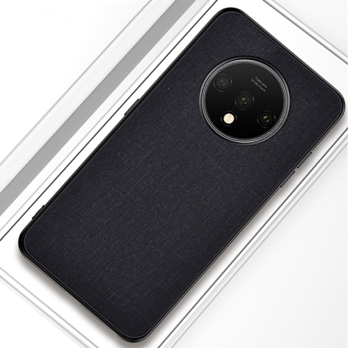 

For OnePlus 7T Shockproof Cloth Texture PC+ TPU Protective Case(Black)