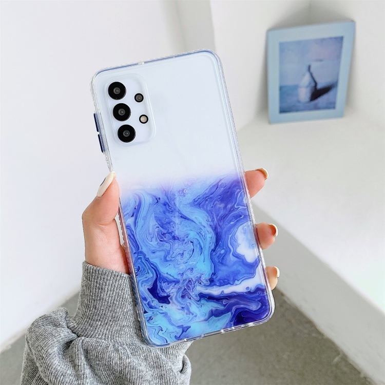 

For Samsung Galaxy A32 5G Marble Texture TPU + PC Protective Case(Purple)