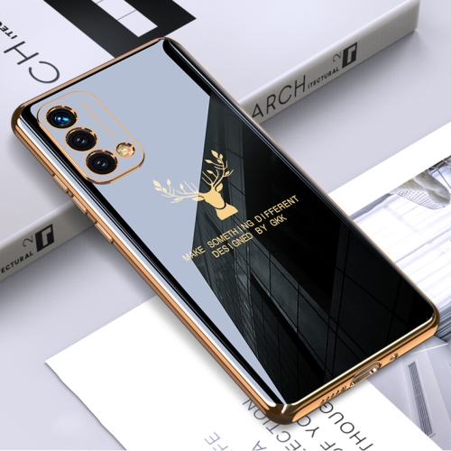 

For OPPO A93 GKK PC + Solid Color Plating Protective Case(Black)