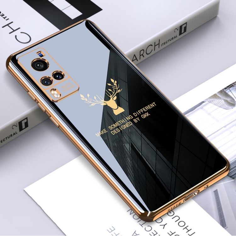 

For vivo X60 GKK PC + Solid Color Plating Protective Case(Black)