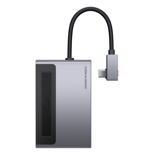 

Baseus CAHUB-DA0G Magic Multifunctional Type-C / USB-C HUB with a Retractable Clip, Standard Version(Grey)