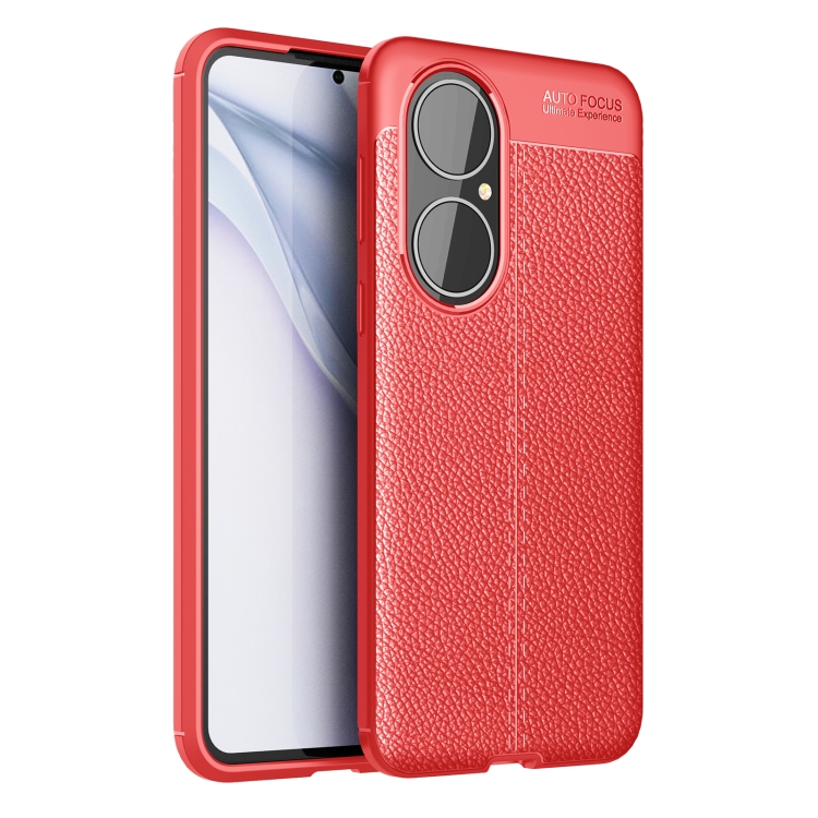 

For Huawei P50 Litchi Texture TPU Shockproof Case(Red)