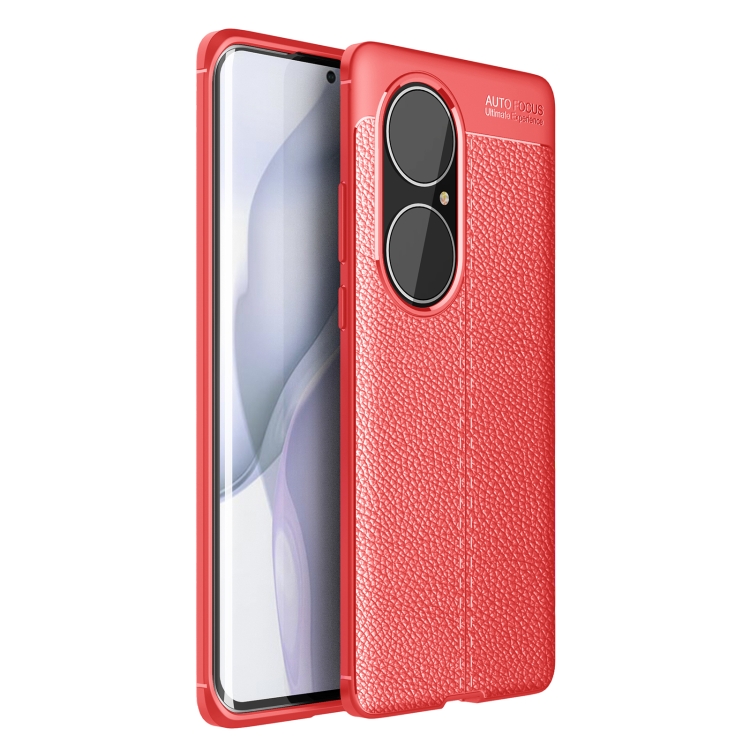 

For Huawei P50 Pro Litchi Texture TPU Shockproof Case(Red)