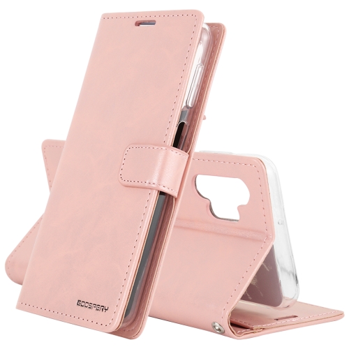 

For Samsung Galaxy A32 5G/4G GOOSPERY BLUE MOON DIARY Crazy Horse Texture Horizontal Flip Leather Case With Bracket & Card Slot & Wallet(Pink)