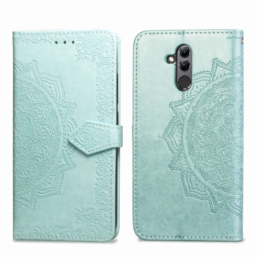 

For Huawei Mate 20 Lite Halfway Mandala Embossing Pattern Horizontal Flip Leather Case with Holder & Card Slots & Wallet & Lanyard(Green)