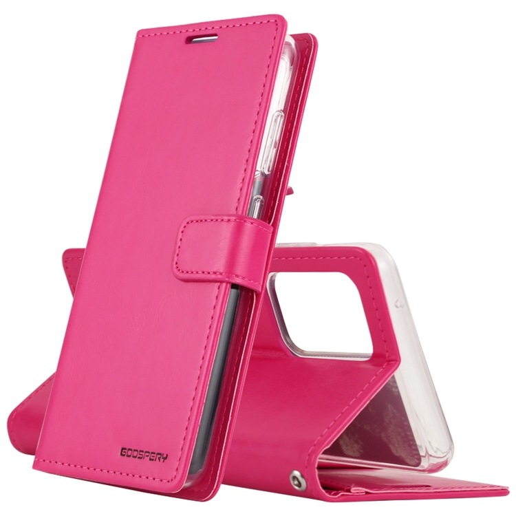 

For Samsung Galaxy A12 GOOSPERY BLUE MOON DIARY Crazy Horse Texture Horizontal Flip Leather Case With Bracket & Card Slot & Wallet(Rose Red)