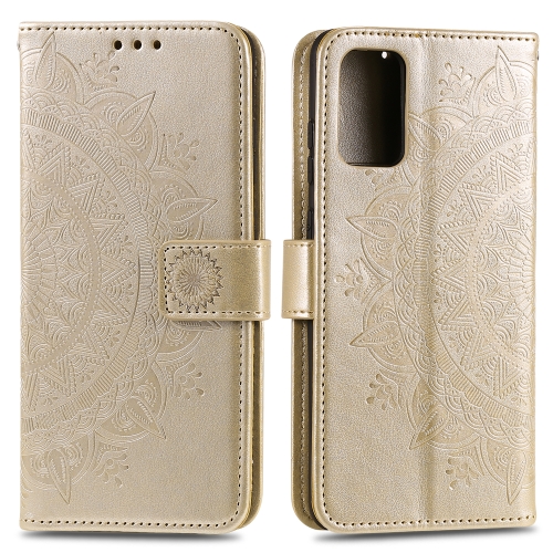 

For Huawei P40 Pro Totem Flower Embossed Horizontal Flip TPU + PU Leather Case with Holder & Card Slots & Wallet(Gold)