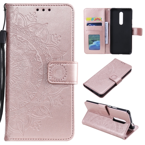 

For Nokia 2.4 Totem Flower Embossed Horizontal Flip TPU + PU Leather Case with Holder & Card Slots & Wallet(Rose Gold)