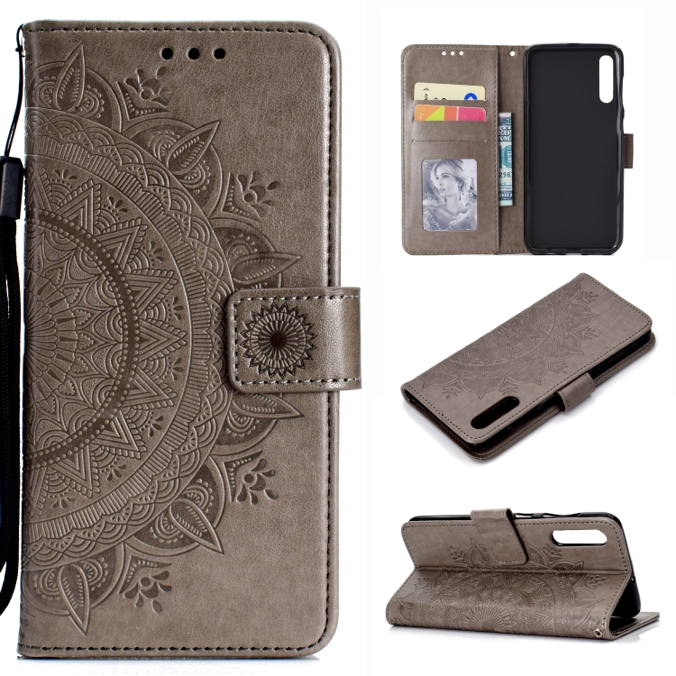 

For Sony Xperia 1 II Totem Flower Embossed Horizontal Flip TPU + PU Leather Case with Holder & Card Slots & Wallet(Grey)