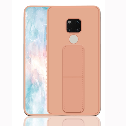 

For Huawei Mate 20 Shockproof PC + TPU Protective Case with Wristband & Holder(Rose Gold)