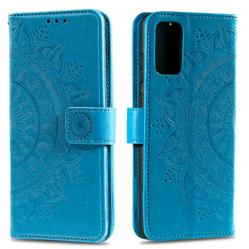 

For Xiaomi Mi 10T Pro Totem Flower Embossed Horizontal Flip TPU + PU Leather Case with Holder & Card Slots & Wallet(Blue)