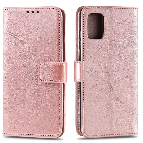 

For Samsung Galaxy S10 Lite / A91 Totem Flower Embossed Horizontal Flip TPU + PU Leather Case with Holder & Card Slots & Wallet(Rose Gold)