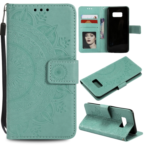 

For Samsung Galaxy S10 5G Totem Flower Embossed Horizontal Flip TPU + PU Leather Case with Holder & Card Slots & Wallet(Green)