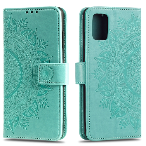 

For Samsung Galaxy A51 Totem Flower Embossed Horizontal Flip TPU + PU Leather Case with Holder & Card Slots & Wallet(Green)