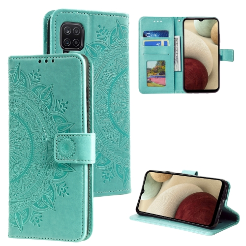 

For Samsung Galaxy A42 5G Totem Flower Embossed Horizontal Flip TPU + PU Leather Case with Holder & Card Slots & Wallet(Green)