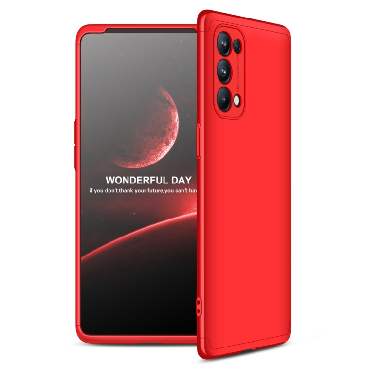 

For OPPO Reno5 Pro 5G GKK Three Stage Splicing Full Coverage PC Case(Red)