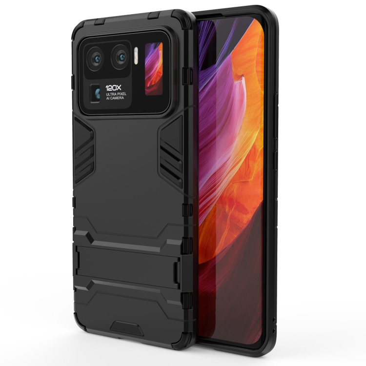 

For Xiaomi Mi 11 Ultra Shockproof PC + TPU Protective Case with Hidden Holder(Black)