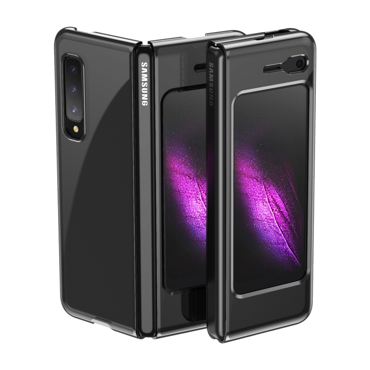 

For Samsung Galaxy Fold 5G / Fold 4G Ultra-thin Electroplated Transparent Folding Case(Black)