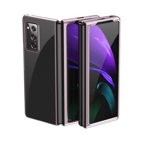 

For Samsung Galaxy Z Fold2 5G Ultra-thin Electroplated Transparent Folding Case(Rose Gold)